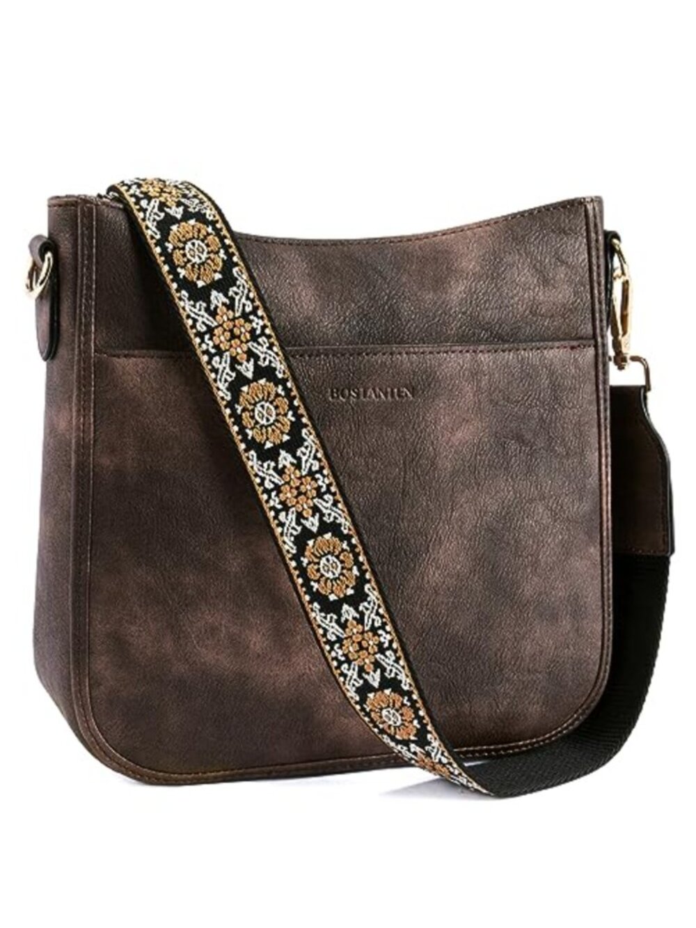 Vegan Leather Hobo Shoulder Bag Crossbody Purse Adjustable Strap